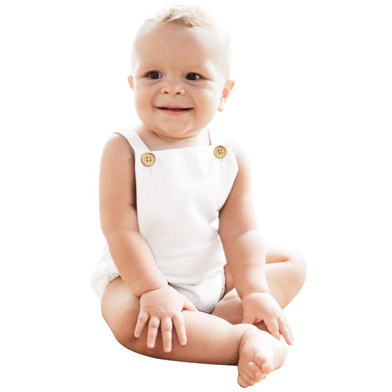 Simplee kids Unisex Baby Onesie Cute Baby Romper Boy Infant Summer Jumpsuits Sleeveless 6-12 Months - Image 1